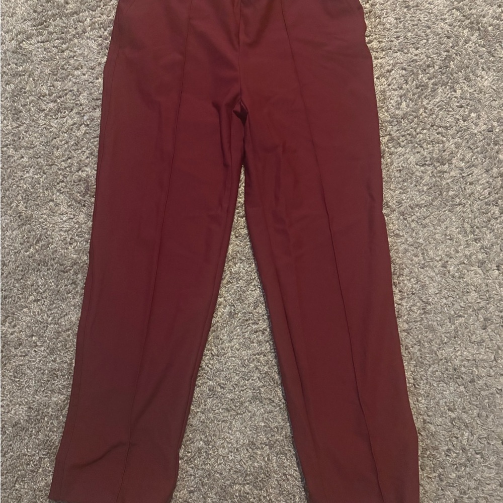 Christian Siriano Maroon Dress Pants